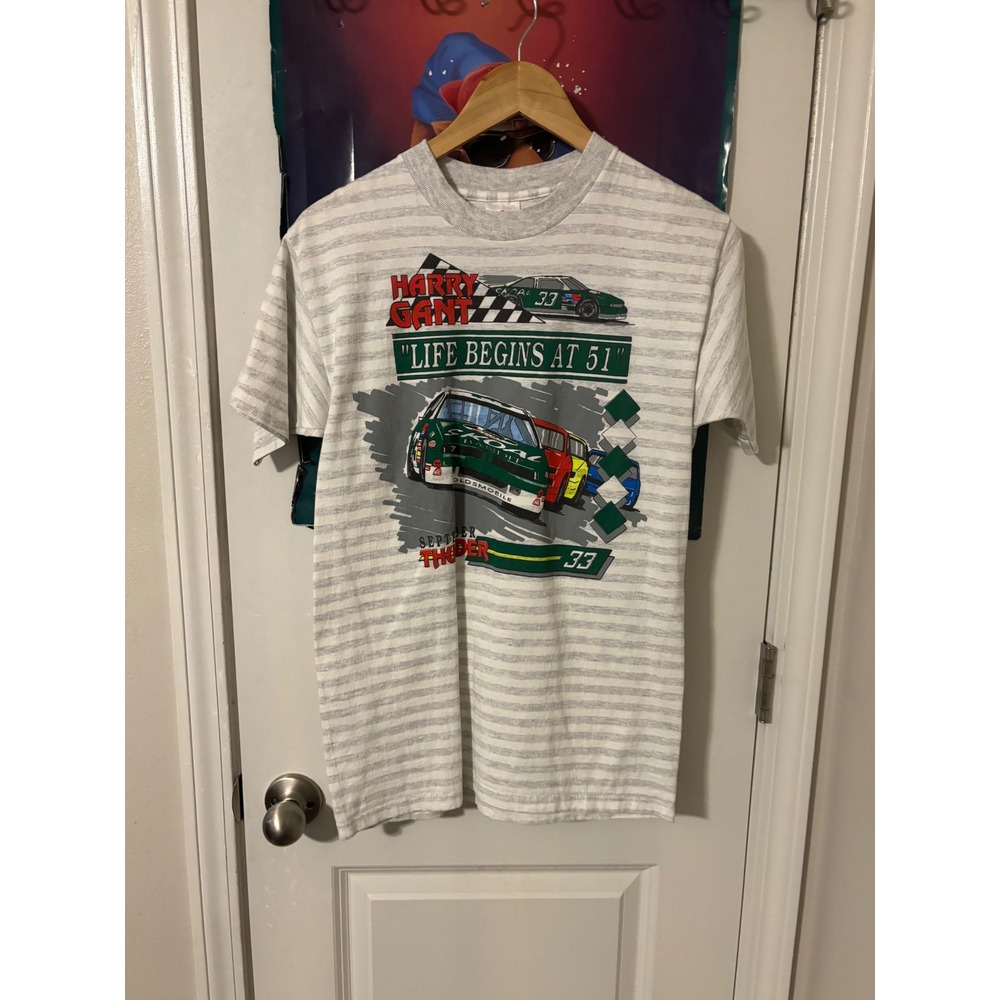 Vintage Harry Gant Life Begins at 51 NASCAR Racing T-Shirt Miller Skoal Bandit M